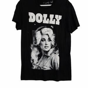 COPY - Dolly Parton Mens Black T Shirt Graphic Print Crew Neck Pullover Short S…